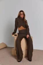 ⁦NURIT KIMHI- מכנס שון חום⁩ – תמונה ⁦2⁩