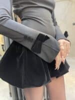 ⁦ISABELLA- שמלת מיני ורונה-שחור⁩ – תמונה ⁦2⁩