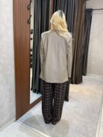 ⁦יבוא איטליה KONTATTO - בלייזר עור בז'⁩ – תמונה ⁦3⁩