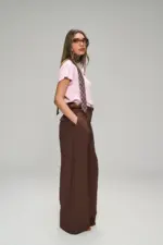 ⁦TIAGO - מכנס אסתל חום⁩ – תמונה ⁦2⁩