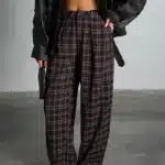 GOVANA מכנסי קמינו משובץ