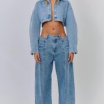 NURIT KIMHI - ג'ינס FRONT SEAM WIDE LEG JEANS