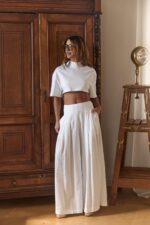 ⁦NURIT KIMHI- מכנס BIANCA לבן⁩ – תמונה ⁦2⁩