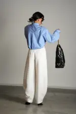 ⁦GOVANA מכנסי טיזר לבן⁩ – תמונה ⁦2⁩