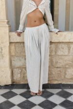 NURIT KIMHI מכנס DAPHNE – קאמל פסים