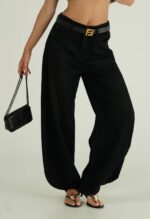 ANTIGO מכנס ג'ינס MARIS BLACK  שחור