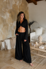 ⁦NURIT KIMHI - מכנס ANDRES שחור⁩ – תמונה ⁦2⁩