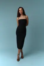 ISABELLA - שמלת מידי גאיה שחורה