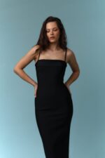 ⁦ISABELLA - שמלת מידי גאיה שחורה⁩ – תמונה ⁦2⁩