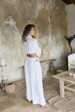 ⁦NURIT KIMHI - מכנס ANDRES לבן⁩ – תמונה ⁦2⁩