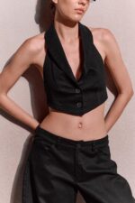 NURIT KIMHI וסט CLAUDIA שחור