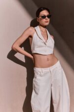 NURIT KIMHI וסט CLAUDIA שמנת