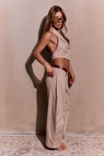 ⁦NURIT KIMHI מכנס CLAUDIA קאמל⁩ – תמונה ⁦2⁩