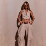 NURIT KIMHI מכנס CLAUDIA קאמל