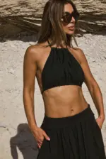 NURIT KIMHI טופ PHILIP שחור