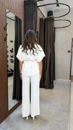 ⁦ISABELLA חליפת מכנסיים קימונו-לבן⁩ – תמונה ⁦6⁩