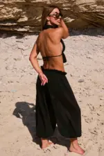 ⁦NURIT KIMHI - מכנס CAPRI שחור⁩ – תמונה ⁦2⁩