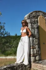 ⁦NURIT KIMHI - מכנס RIVIERA לבן⁩ – תמונה ⁦3⁩