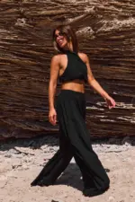 ⁦NURIT KIMHI - מכנס RIVIERA שחור⁩ – תמונה ⁦3⁩
