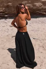 ⁦NURIT KIMHI - מכנס RIVIERA שחור⁩ – תמונה ⁦2⁩