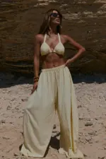 ⁦NURIT KIMHI - מכנס RIVIERA צהוב⁩ – תמונה ⁦3⁩