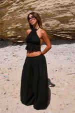 ⁦NURIT KIMHI - מכנס AZURE שחור⁩ – תמונה ⁦2⁩