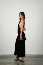 ⁦GOVANA - שמלת קורקט-שחור⁩ – תמונה ⁦4⁩